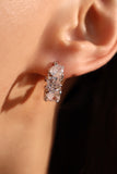 Diamond Heart Hoop Earrings