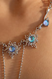 Moonstone Blossom Diamond Necklace