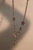 Moonstone Star Butterfly Necklace