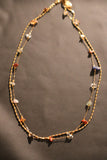 18K Gold Multi Color Natural Jade Necklace