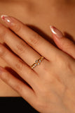 18K Gold Vermeil Diamond Star Ring
