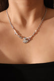 Platinum Plated Sea Shell Pearls Necklace