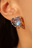 Moonstone in Heart Earrings