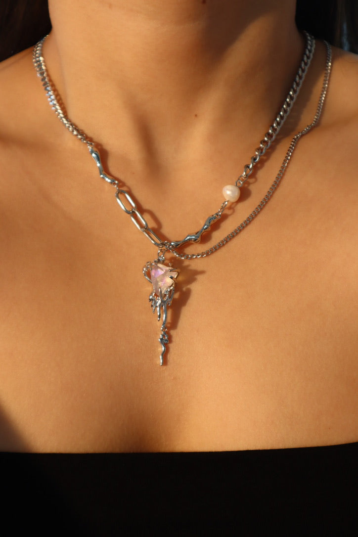 Aurora Flame Pearl Necklace