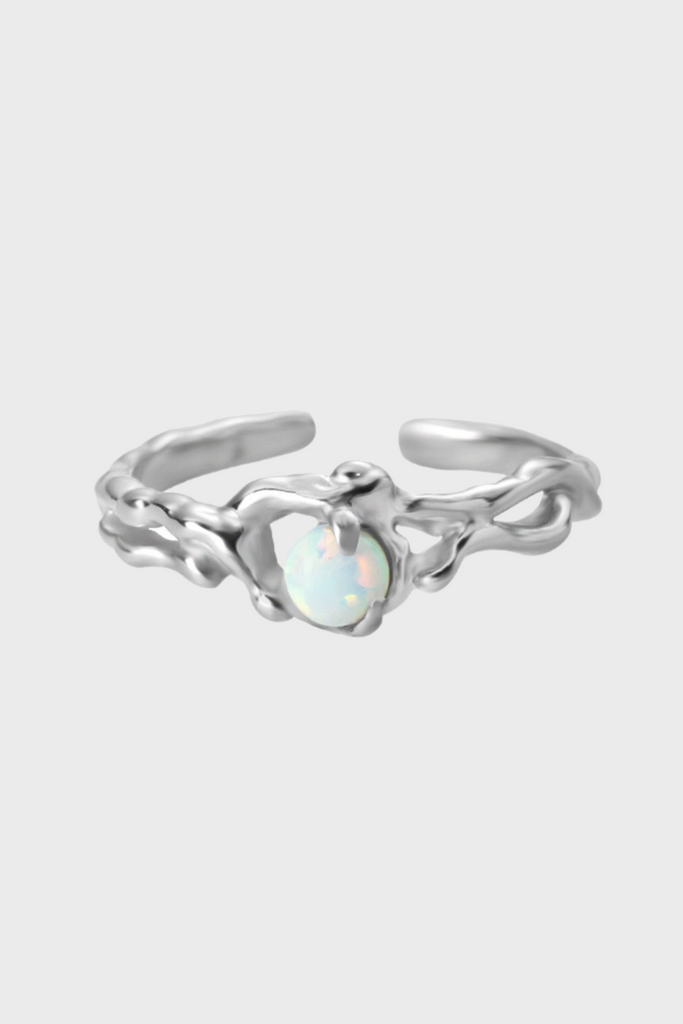 Adjustable White Opal Ring | Cutethingscommin