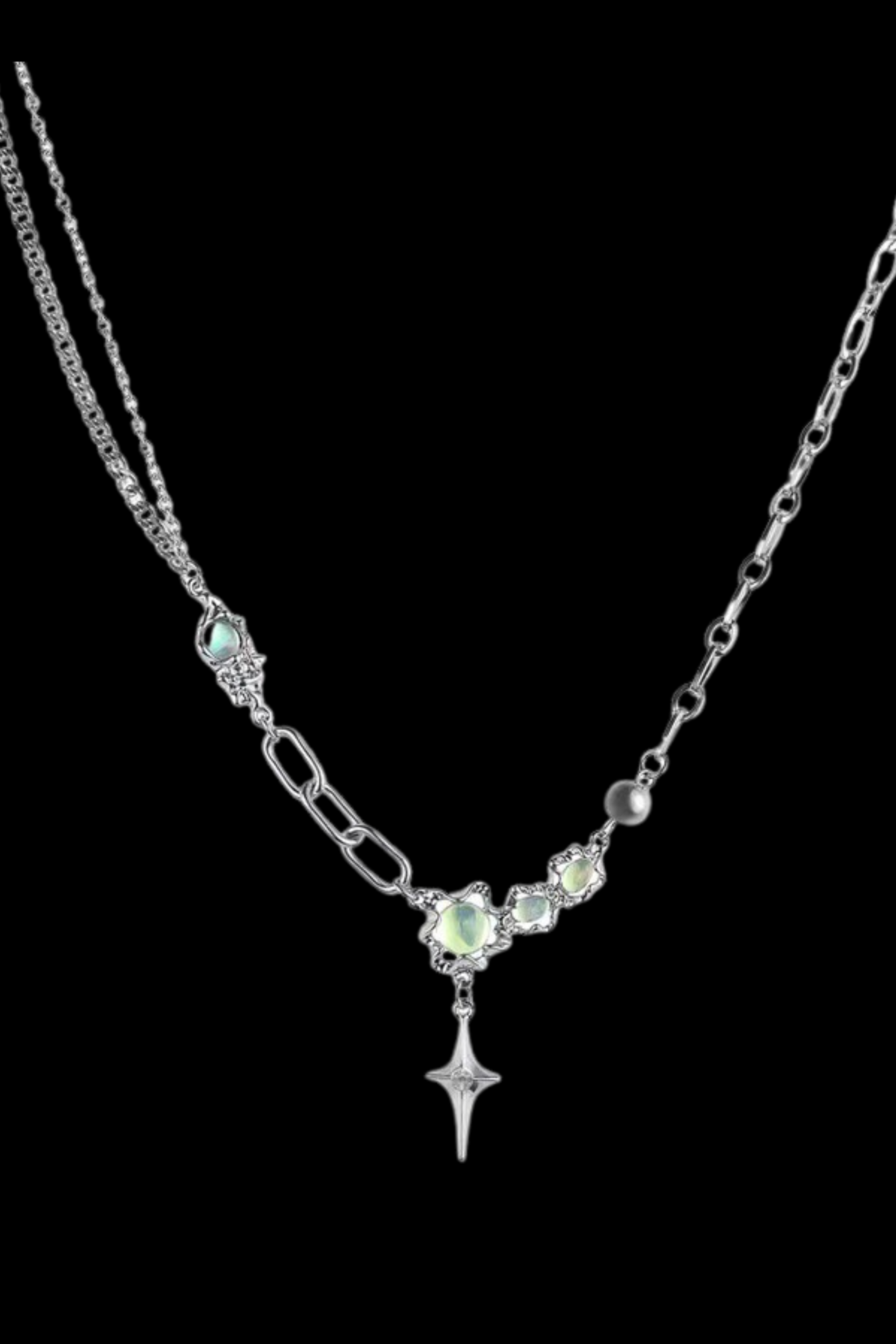 Opal Cross Necklace - Cutethingscommin