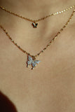 24K Gold Butterfly Thin Layer Necklace