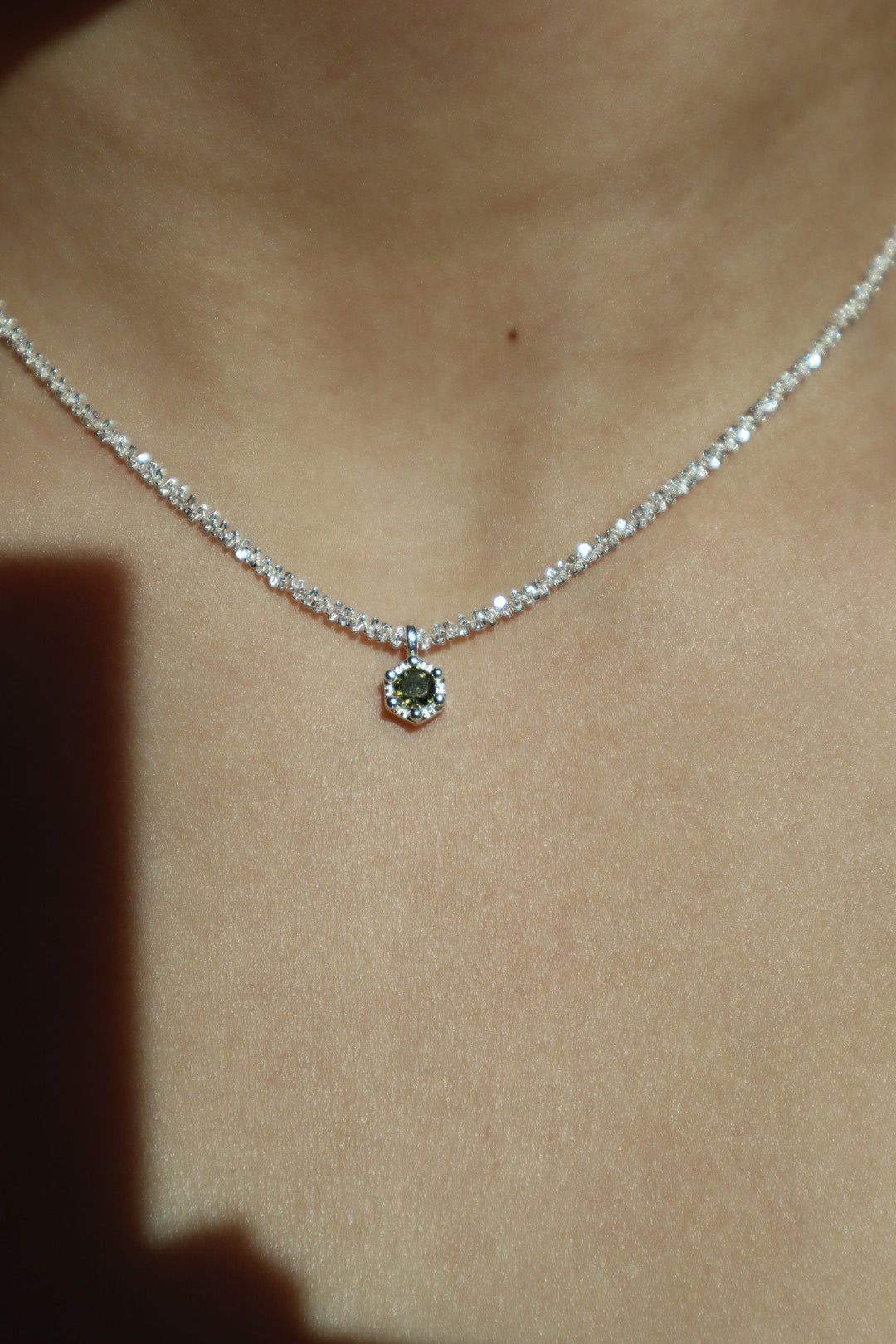 Green Gem Shimmer Necklace