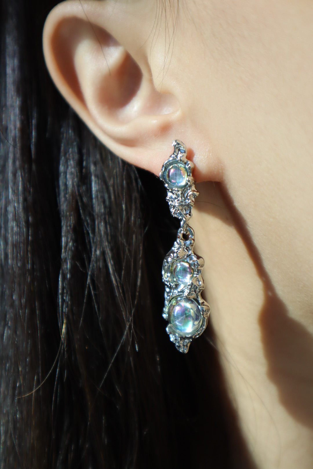 3 in 1 Moonstones earrings