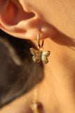 18K Gold stainless steel Butterfly Earrings