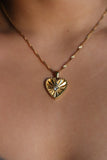 18K Gold Stainless Steel Heart Necklace