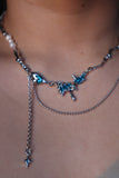 Blue Gems Pearl Necklace