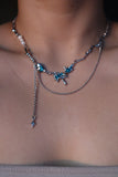 Blue Gems Pearl Necklace