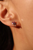 4 pcs Pink Hearts + Blue Flakes Earrings Bundle