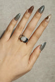 Big silver gemstone ring - Cutethingscommin