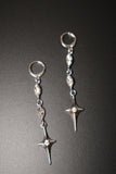 Silver Star Dangle Earrings