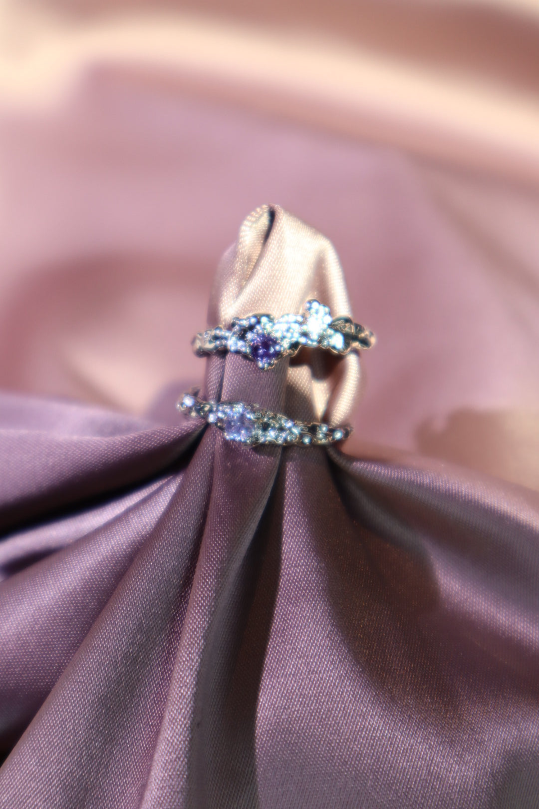 Thin Purple Silver Ring - Cutethingscommin