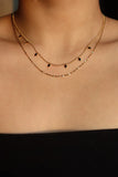 18K Gold Stainless Steel Star Layers Necklace
