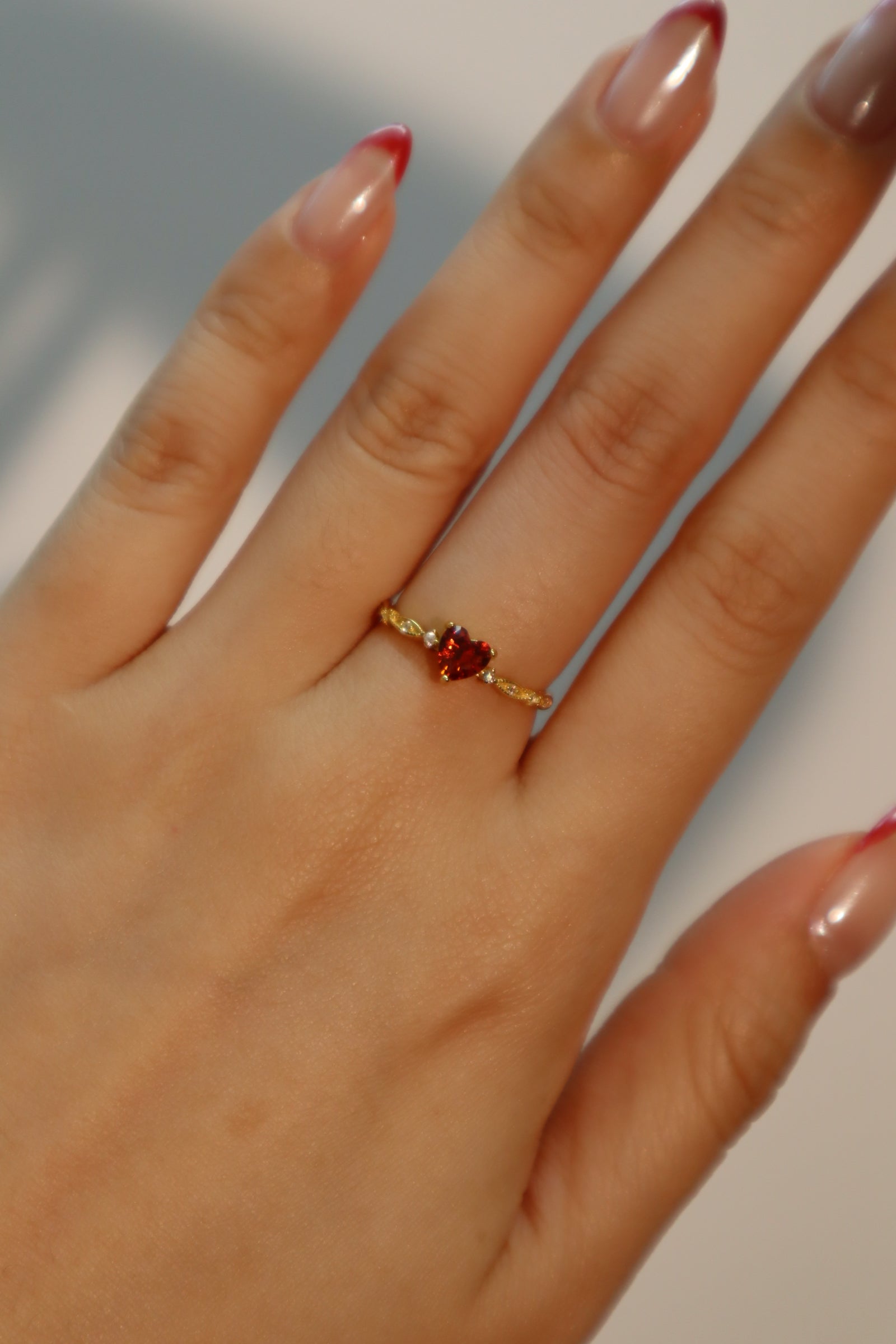 Red Heart Crystal Dainty Red Stone Thumb Romantic Love 18k Gold Plated  Adjustable Ring Jewelry, Gift for Her, Christmas Gift - Etsy | Love ring,  Gold heart ring, Jewelry