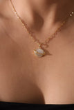 18K Real Gold Stainless Steel Moonlight Saturn Star Diamonds Necklace
