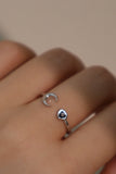 925 Sterling Silver Moon Heart ring