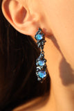 Black 3 in 1 Moonstones Earrings
