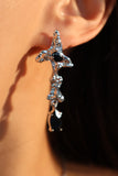 Black Gems Star Earrings