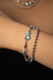 Opal silver balls bracelet