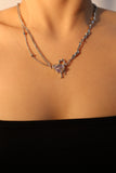 Moonstone Heart Chain Necklace