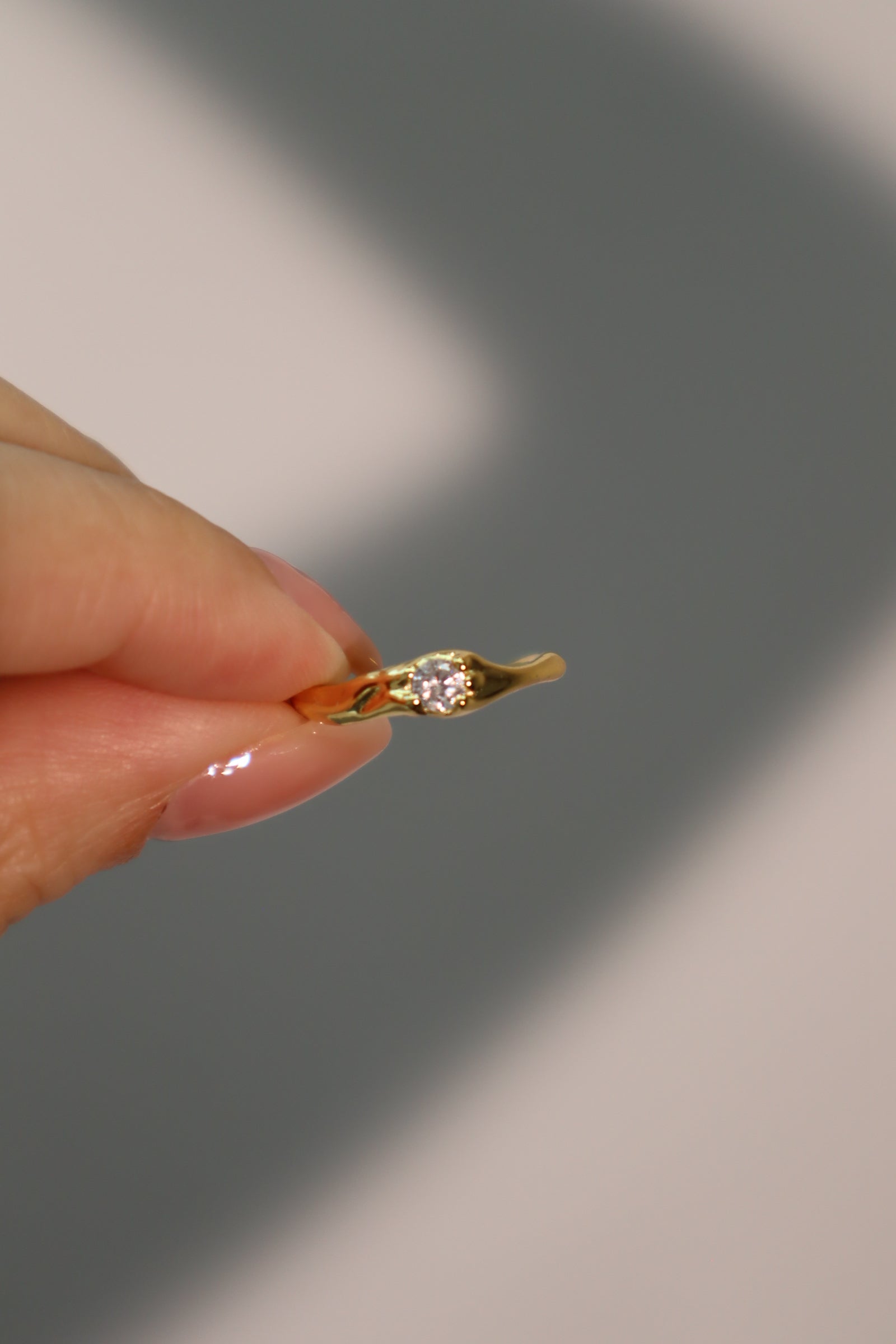 18K Gold Vermeil Diamond Ring