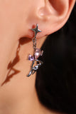 Purple Star Dangle Earrings