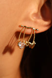 18K Gold Cherry Heart Earrings