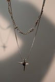 Black Gem Star Layer Necklace