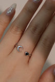 925 Sterling Silver Moon Heart ring