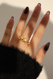 18K gold Vermeil white gem blossom ring