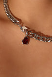 Red Gem drop Necklace
