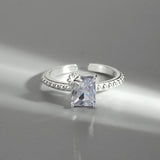 White square gemstone ring - Cutethingscommin