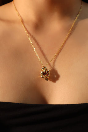 18K Real Gold Plated Heart Necklace