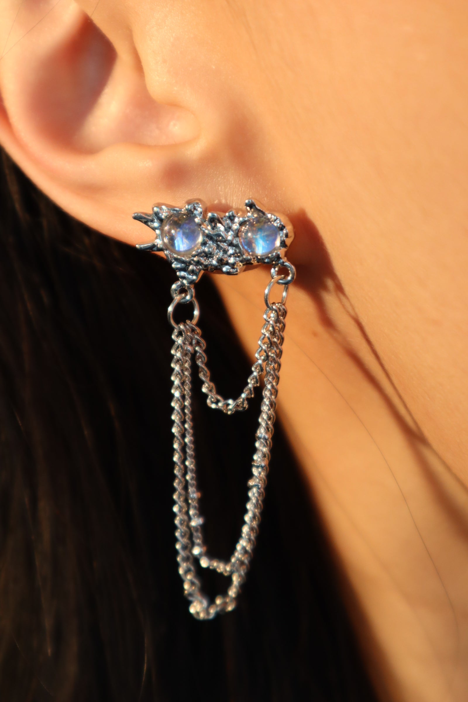 Moonstone String Earrings