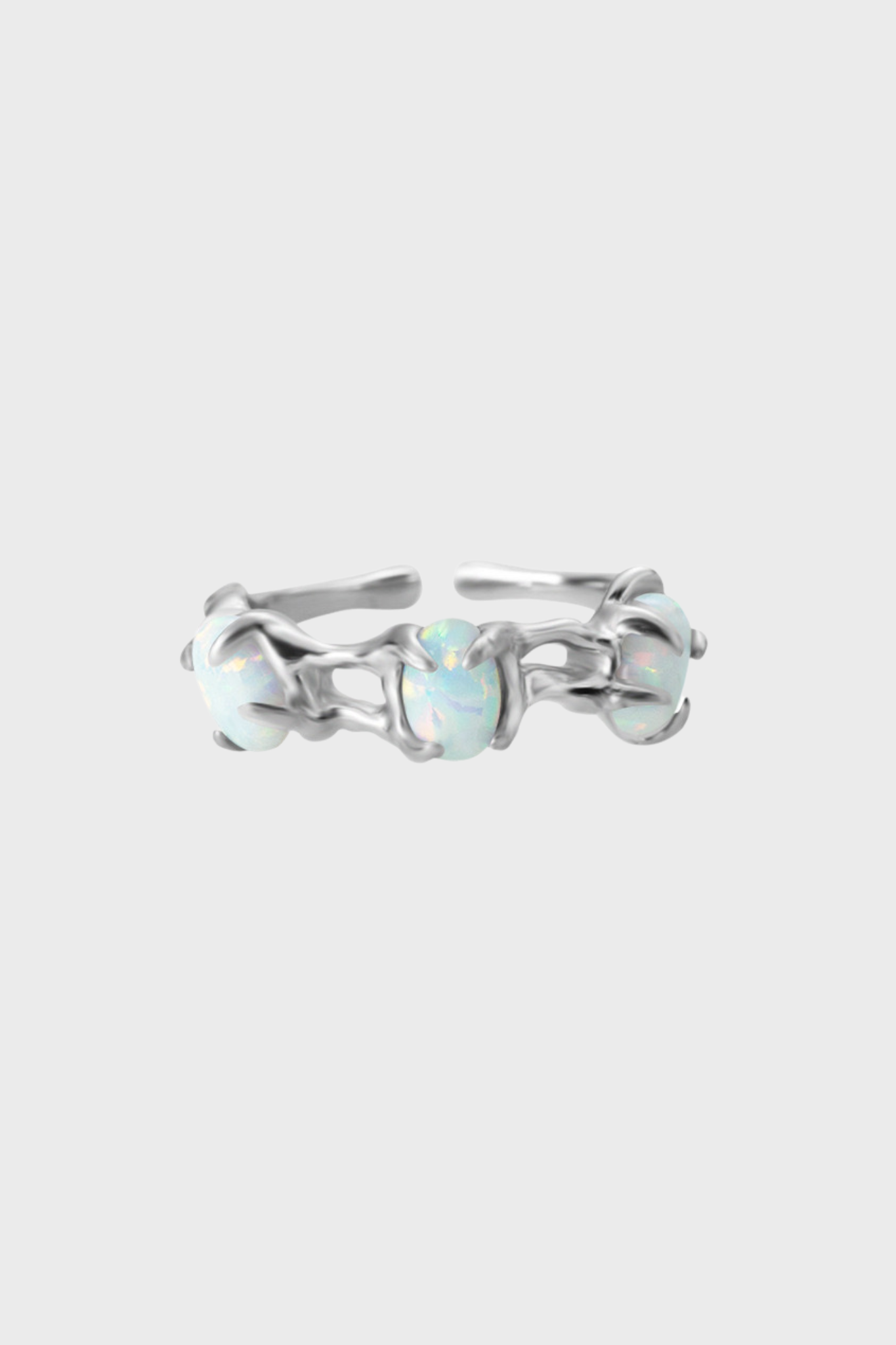 3 in 1 White Opal ring