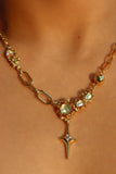 18K Real Gold Plated Opal Star Necklace