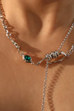 Green Gem knot Necklace