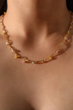 18K Gold Multi Color Gem Necklace