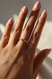 18k gold 925 Sterling Silver color gems Ring