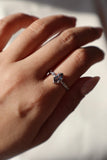 925 Sterling Silver Blue Gem Ring