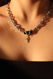 Black Gem Star Chain Necklace