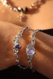 Wide purple gem Bracelet