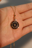 18K Real Gold Plated Galaxy Blue Gem Star Necklace