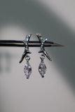Platinum Plated Diamond Stud Earrings