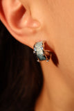 Blue tide hoop Earrings